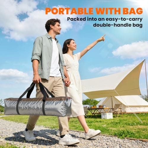 Outsunny Double Layer Instant Pop Up Tent with Rainfly 3 Man Brown — view 5