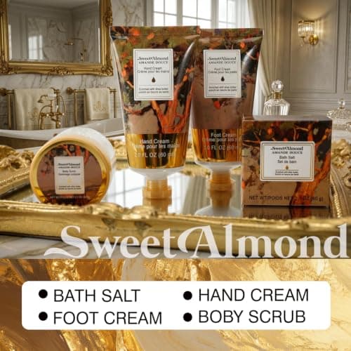Hand Cream Gifts Set for Women Birthday 4PCS Almond Spa Gifts Hand Lotion — view 2