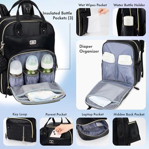 Dikaslon Baby Changing Bags Backpack, Large Baby Bag, 19 Pockets, Outdoors — view 3