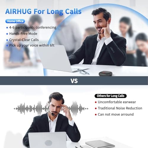 AIRHUG Conference Speaker and Microphone, Bluetooth & USB Speakerphone — view 5