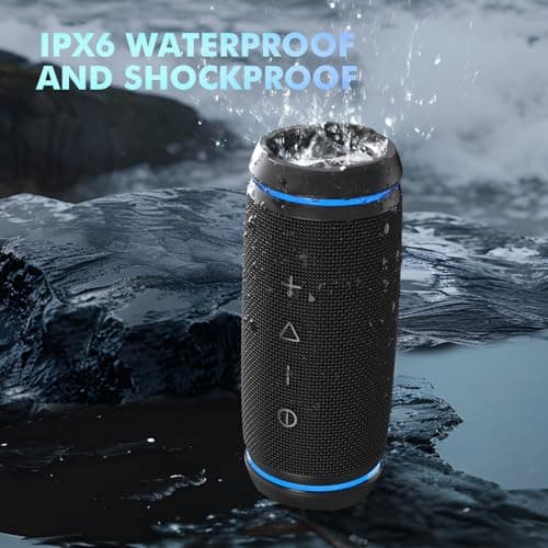 W-KING Bluetooth Speaker, 36W Portable Wireless Bluetooth Speakers, IPX6 Waterproof Outdoor Speaker Loud With 360° Stereo Hi-fi Sound, 2 EQ, BT 5.4, 30H Playtime, for Travel, Sport, Beach, Gifts — view 3
