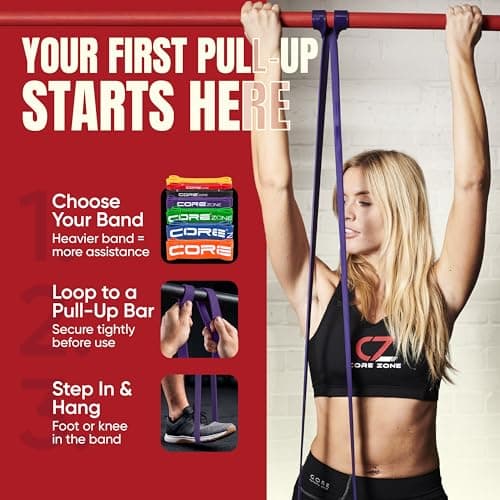 Resistance Bands for Working Out, Long Pull Up Assistance Band for Men & Women, Heavy Duty Loop Exercise Band for Strength Training, Powerlifting, Mobility, Stretching, Yoga, Pilates & Physio — view 3