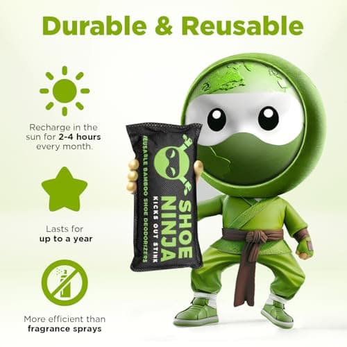 Shoe Ninja Shoe Deodoriser, Shoe Odour Eliminator, Football Boot, 4 Pack — view 4