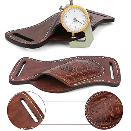 TOURBON Handmade Leather Multitool Holder EDC Pocket Knife Organizer Flashlight Tool Holster for Belt — view 4