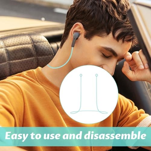 Loop Earplugs Safety Cord,2PCS Green Silicone Cord for Quiet Earplugs,Safety Connector Cords for Travel Sports Daily Use to Prevent Earplug from Falling Out — view 5