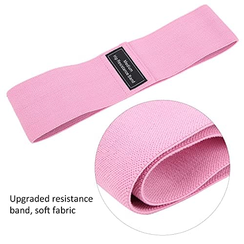 Yechiry Fabric Resistance Bands for Women, 3 Pack (Rose Red) — view 2