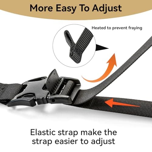 HIKEMAN Tactical Rush Tier System - Adjustable Molle Backpack Straps,Fastening Straps with Buckle Clips,Outdoor Compression Bundling Strap,Expansion Module Accessory Luggage Strap (Black) — view 5