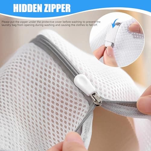 2 PCS Large Mesh Laundry Bags，Honeycomb Delicates Laundry Bag for Washing Machine，3D Washing Nets 60x50x10cm Large-Capacity Portable Mesh Laundry Bag for Clothes, Socks, Underwear，Travel Organizer — view 5