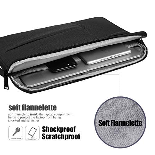 Drawing Tablet Protective Travel Case Compatible with Xp-pen Deco01 V2, Deco03, Star03, Deco Pro Small, Ugee M708, GAOMON M106K, Huion HS611 Graphics Tablet Storage Sleeve (Black) — view 2