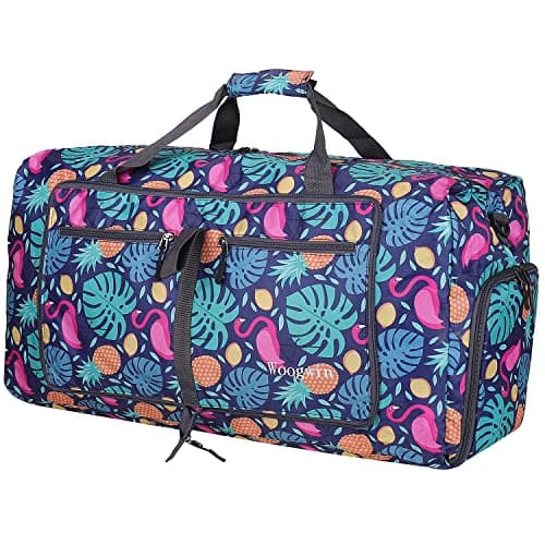 ehsbuy 60L Foldable Travel Duffle Bags for Men Women Large Holdall Waterproof Overnight Weekend Bags for Gym Luggage