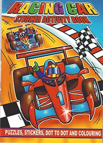 12 x Racing Car Activity Sticker A6 Books Childrens Party Bag Fillers by WF Graham