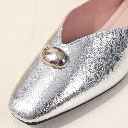Generisch Women's Slippers, Casual Shoes, Comfortable Flat Low Shoes, Breathable Lightweight Everyday Hiking Shoes for Women, silver, 4 UK — view 5