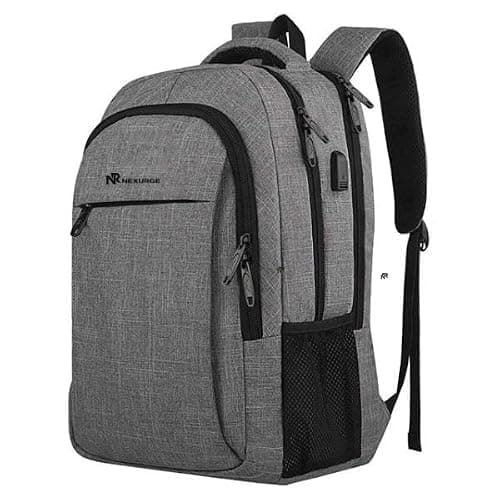 NEXURGE Laptop Backpack 15.6 Inch, Water-Resistant Business Travel Backpack with USB Charging Port, Anti-Theft Rucksack with Luggage Strap, Cabin Work & College Backpack for Men & Women (Black) — view 5