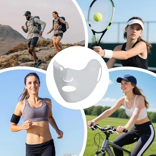 Sun Protection Face Cover | Breathable UPF50+ Sunscreen Masque - with Ear-loop Sun Face Masque - for Bike Riding Running Hiking Golf Fishing Work Construction Beach Outdoor Summer — view 4
