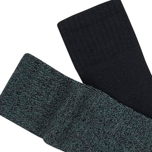 Weatherproof Men's 5 Pack Thermal Crew Socks, Forest Green/Black/Steel Grey, 9-13 UK — view 5