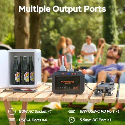 MARBERO 26,400mAh Solar Generator Power Station with Solar Panel 21W Kit — view 2
