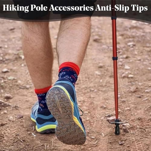 8PCS Nordic Walking Pole Rubber Tips - Replacement Grip Stoppers for Hiking & Trekking Poles, 11x32mm Durable Traction Pads for Asphalt, Gravel & Mountain Terrain — view 3