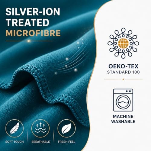 Microfibre Towel - 250 GSM Highly Absorbent Gym Towel & Travel Towel, 70*140cm Lightweight Quick Dry Towels for Adults, Soft Sports Towel for Swimming, Yoga, Camping, Hiking & Beach Ocean Teal — view 5