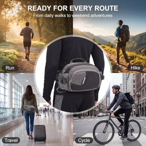 ROSSRORE Bumbag Waist for Dog Walking Climbing Hiking Travel Cycling — view 3