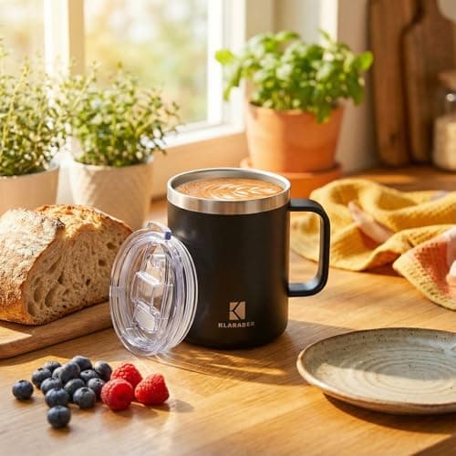 Thermal Cup, Camping Mug, Thermal Mug, Insulated Coffee Cup, 350ml, 12oz — view 5