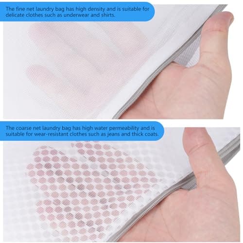 2 PCS Large Mesh Laundry Bags，Honeycomb Delicates Laundry Bag for Washing Machine，3D Washing Nets 60x50x10cm Large-Capacity Portable Mesh Laundry Bag for Clothes, Socks, Underwear，Travel Organizer — view 4