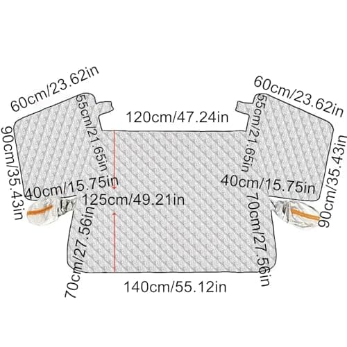 Tktouci Windshield Snow Cover Magnetic Windscreen Protector — view 5
