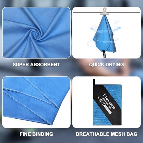 Flaveano Microfibre Towel, Travel Towel Set of 3 Quick Drying — view 4