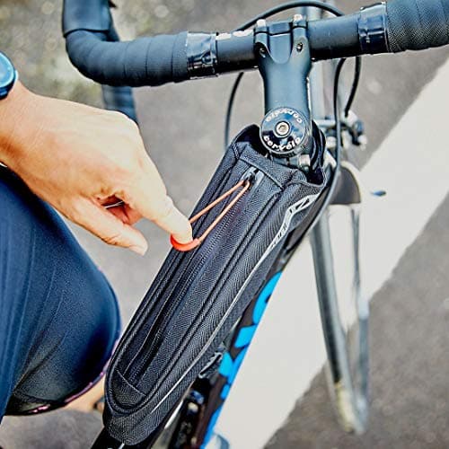 ZONE3 Aero Top Tube Cycling/Triathlon 'Bento Box' Bag, Black/Silver, One Size — view 4
