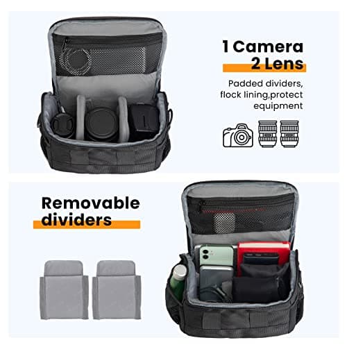 TARION Small Camera Sling Bag Compact Messenger Bag Fits 1 Camera 2 Lens — view 2