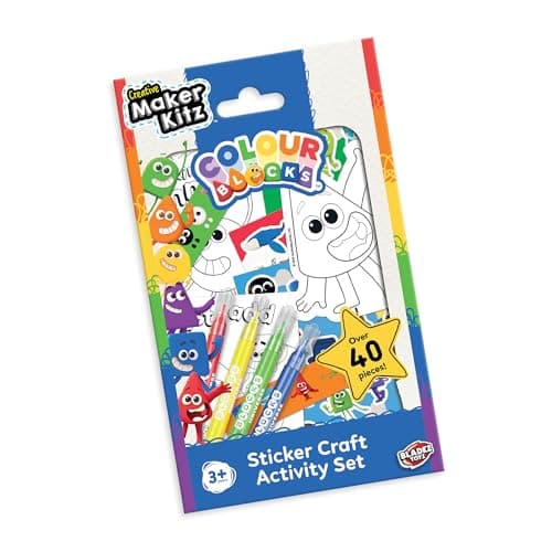 Colourblocks Sticker Activity Set, 40+ Pieces with Felt Tips, ages 3+