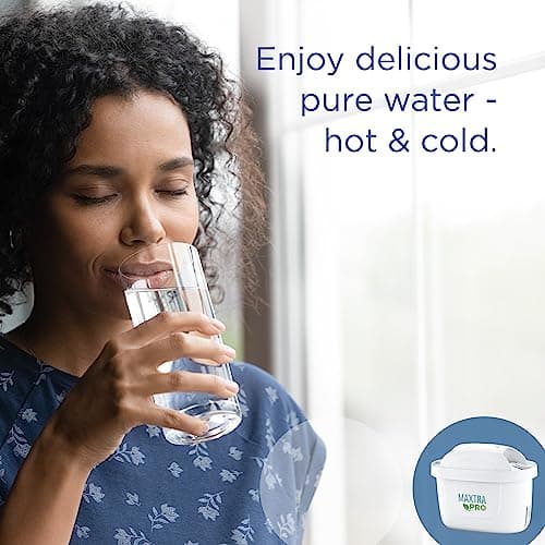 BRITA Marella Water Filter Jug Graphite (2.4L) Starter Pack incl. 3x MAXTRA PRO All-in-1 cartridge & Water Filter Bottle Apricot (600ml) - portable water filtration bottle for hydration — view 4