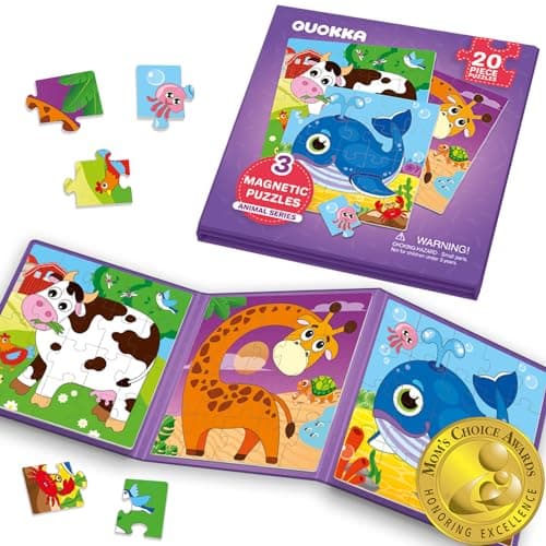 Magnetic Puzzles for 2 3 Year Olds - Travel Games for Kids 3-5