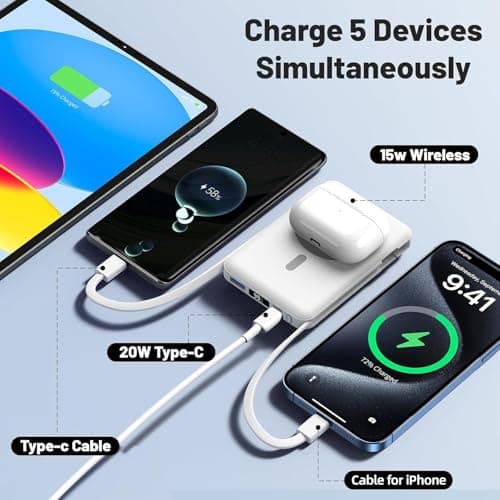 Azmuth for Magsafe Power Bank, 10000mAh Magnetic Battery Pack 20W — view 5