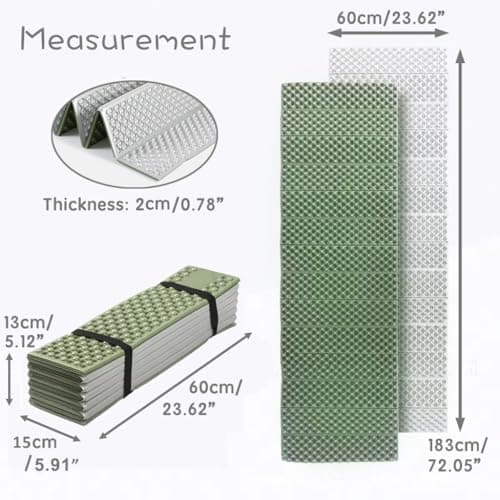 Foldable Camping Mat, Closed Cell Foam Sleeping Mats in Tent, Aluminium Film Insulation Ground Mats for Backpacking, Reflective Mat — view 2
