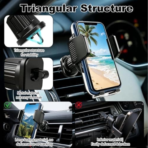 Klyk Car Air Vent Phone Holder 360° Phone Mount for iPhone 4.7''-7.2'' — view 4