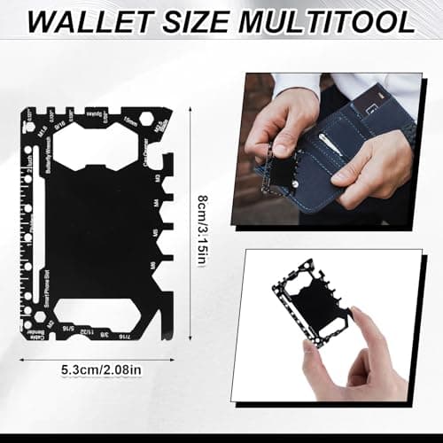 24 Pack Credit Card Multitools, 46 in 1 Stainless Steel Pocket Tools — view 2