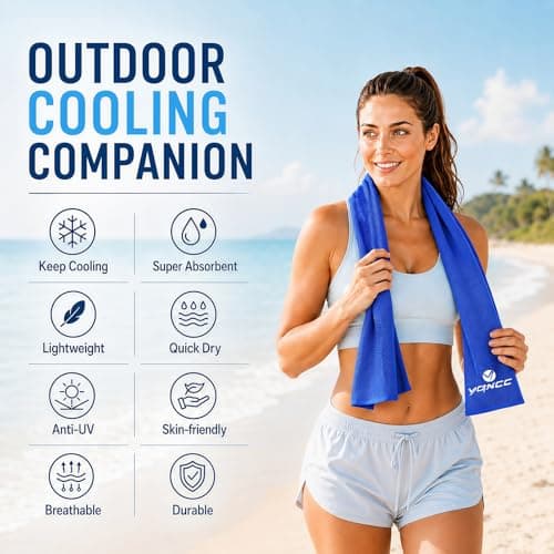 YQXCC 4 Pack Cooling Towels, 100x30 cm, Ice Cool Towel for Neck & Face — view 2