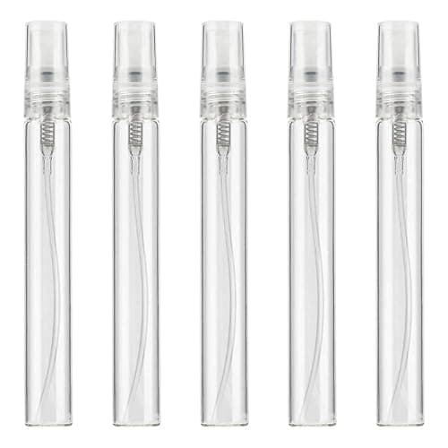 50PCS Mini Spray Bottle Clear Plastic Spray Bottle Empty Fine Mist Refillable Mini Perfume Bottle Small Empty Sample Containers Bottle for Cleaning Travel Essential Oils Perfume (3ML,Grey) — view 3