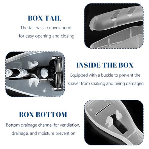 2PCS Razor Travel Case Plastic Transparent Safety Razor Case — view 3