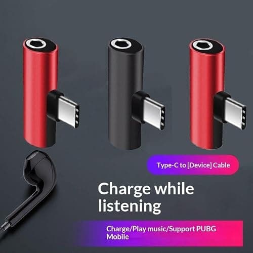 USB C to 3.5mm Headphone Jack Adapters, 2 in 1 Type C to AUX Audio Converters with USB C Charging Port, Headphone & Charging Adapters for USB C Devices, Silver, 2 Pack — view 4