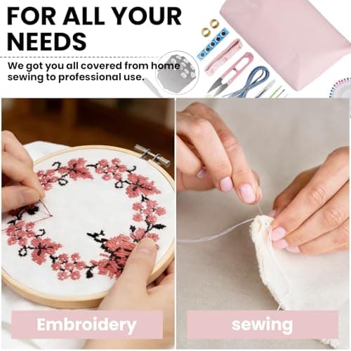 Sewing Kit, Mini Sewing Kits 117 PCS Thread and Needles Set for Adults with Portable Sewing Accessories Bag, DIY, Beginners, Emergency, Kids, Summer Campers, Travel and Home, with Scissors, Thimble — view 5