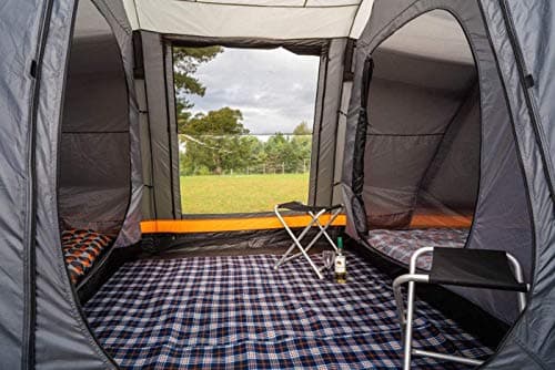 OLPRO Orion 6 Berth Family Camping Tent, 5,000mm Waterproof Tunnel Tent with Sewn-In Groundsheet, 2 Bedroom Compartments, Steel Leg Poles, Canopy Poles, Cable Entry Point, 5.5 x 2.4 x 2 m — view 5