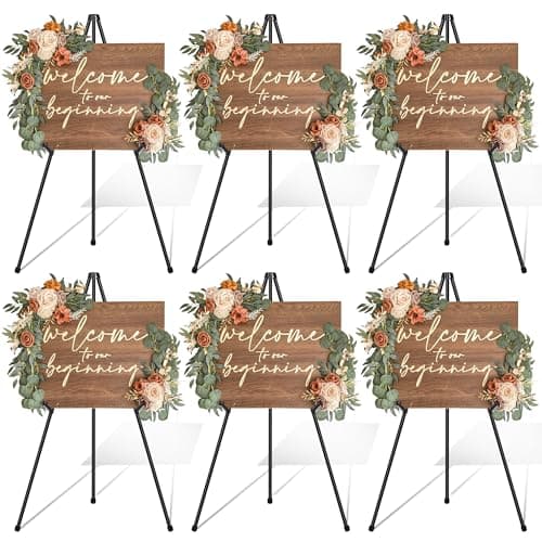 VAIIGO 6 Pack Thickened Easel Stands for Display, Folding Metal Tripods