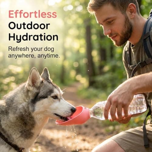 Portable Dog Water Bottle Foldable Dog Travel Water Bottle (Green, 1 PCS) — view 3
