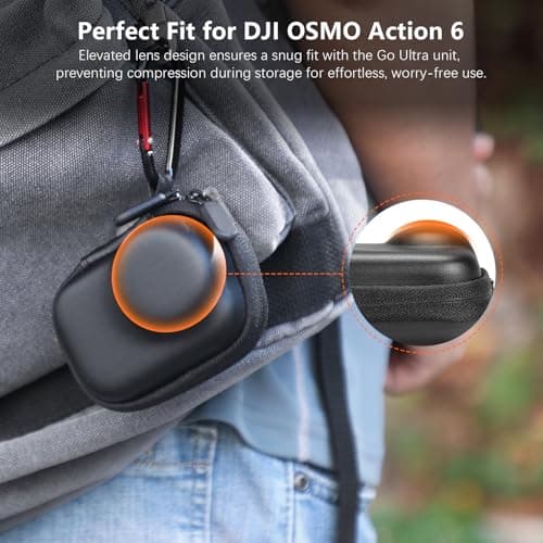 AMAZEAR Carry Case for DJI OSMO Action 6 Accessories, Black — view 3