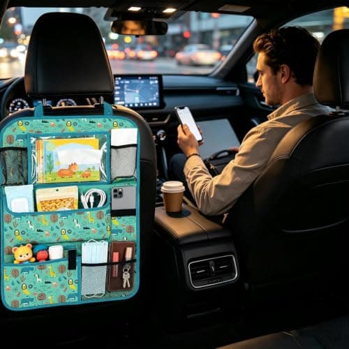 Back Seat Organizer with Tablet Holder Large Oxford Cloth Cover — view 3
