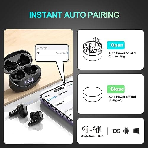 Wireless Earbuds Bluetooth Ear Buds Earphones with LED Display Hi-Fi Sound — view 4