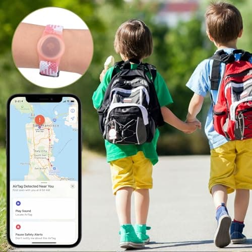 Airtag Watch Strap for Kids, Air-Tag 2nd & 1st Gen Wristband Holder for Apple Item Finder, Stretchy Adjustable Bracelet for Child Boys Girls — view 5