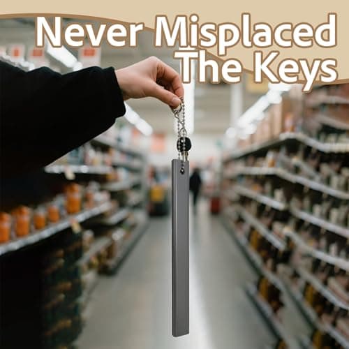 AFLUXE Commercial Grade Heavy-Duty Long Keychain with Large Engraved Tag Aluminum Key Holder for Public Restrooms, Hotels, Stainless Steel, 6.7" — view 6
