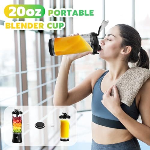 Portable Blender for Shakes and Smoothies, 600ml Personal Juicer Cup — view 4